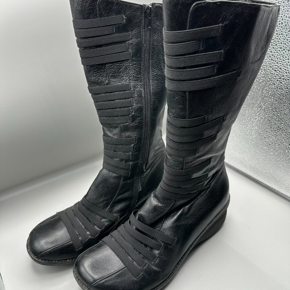 Miz Mooz Knee High Black Leather Boots